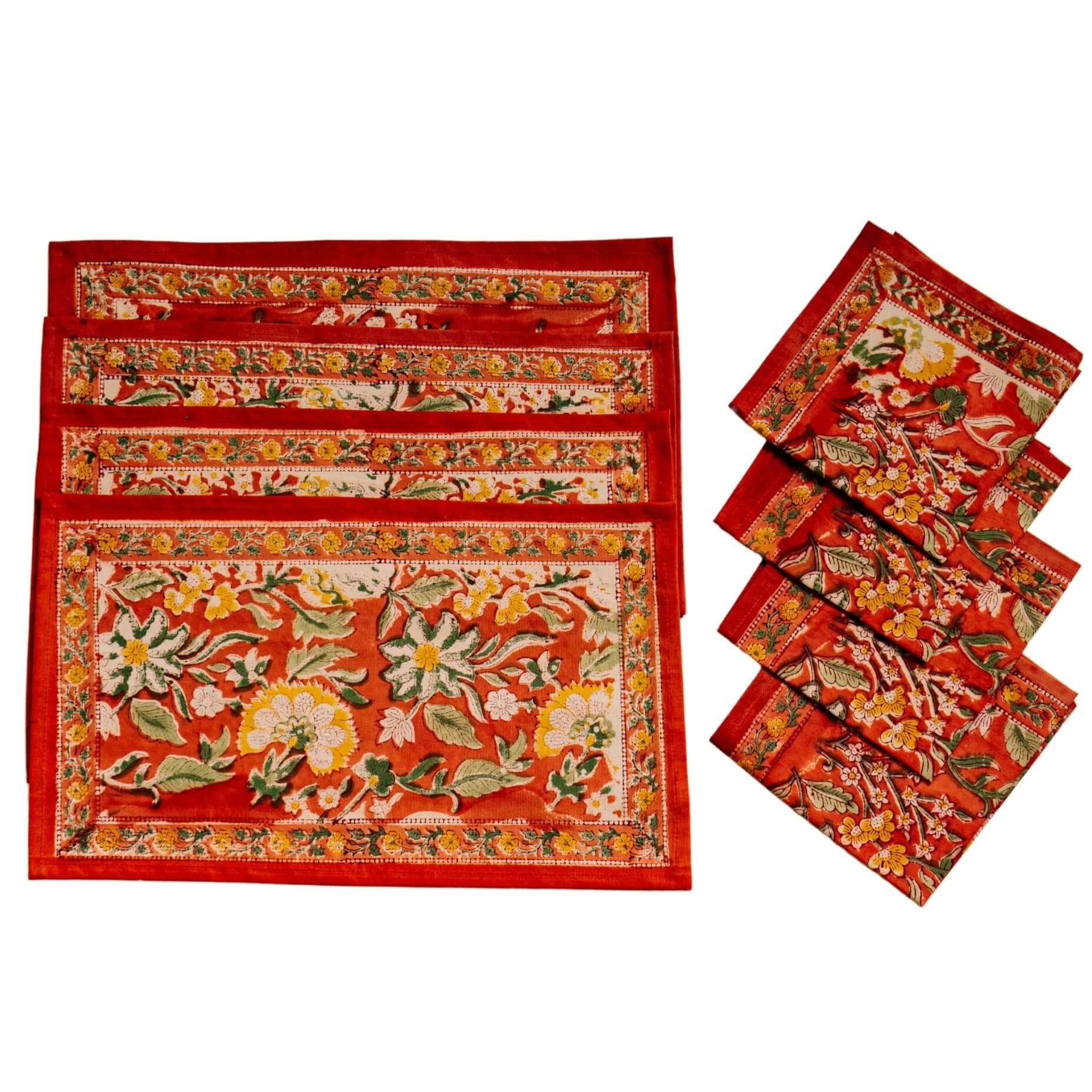 Kapda Casa - Wholesale Tablecloth - Jardín Primavera: Manteles Individuales | 6 Servilletas | Juego de Comedor |50x30cm5