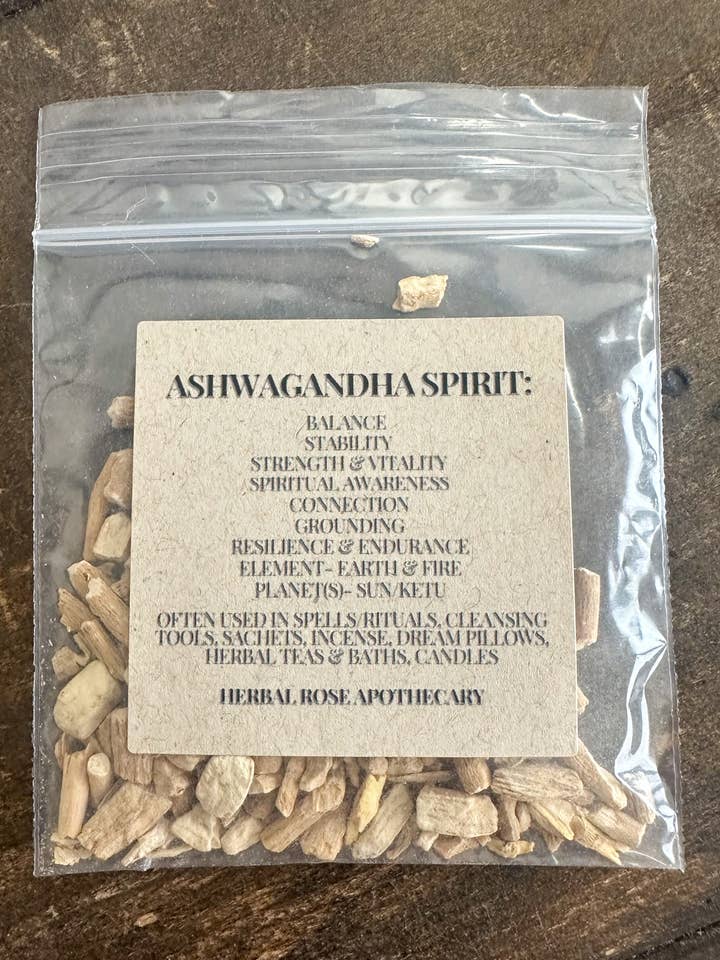 Radice di Ashwagandha - Etichette Spirituali per la vendita all'ingrosso da parte di Herbal Rose Apothecary