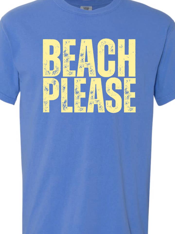 Kiki's Boutique - Wholesale Screen Printed T-Shirt - Women's - Beach Please Comfort Color Tee 7