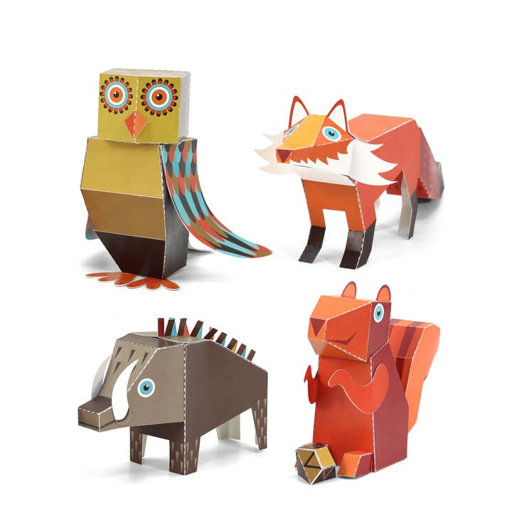 pukaca - Wholesale Toy Set - Kids - Forest Animals Paper Toys