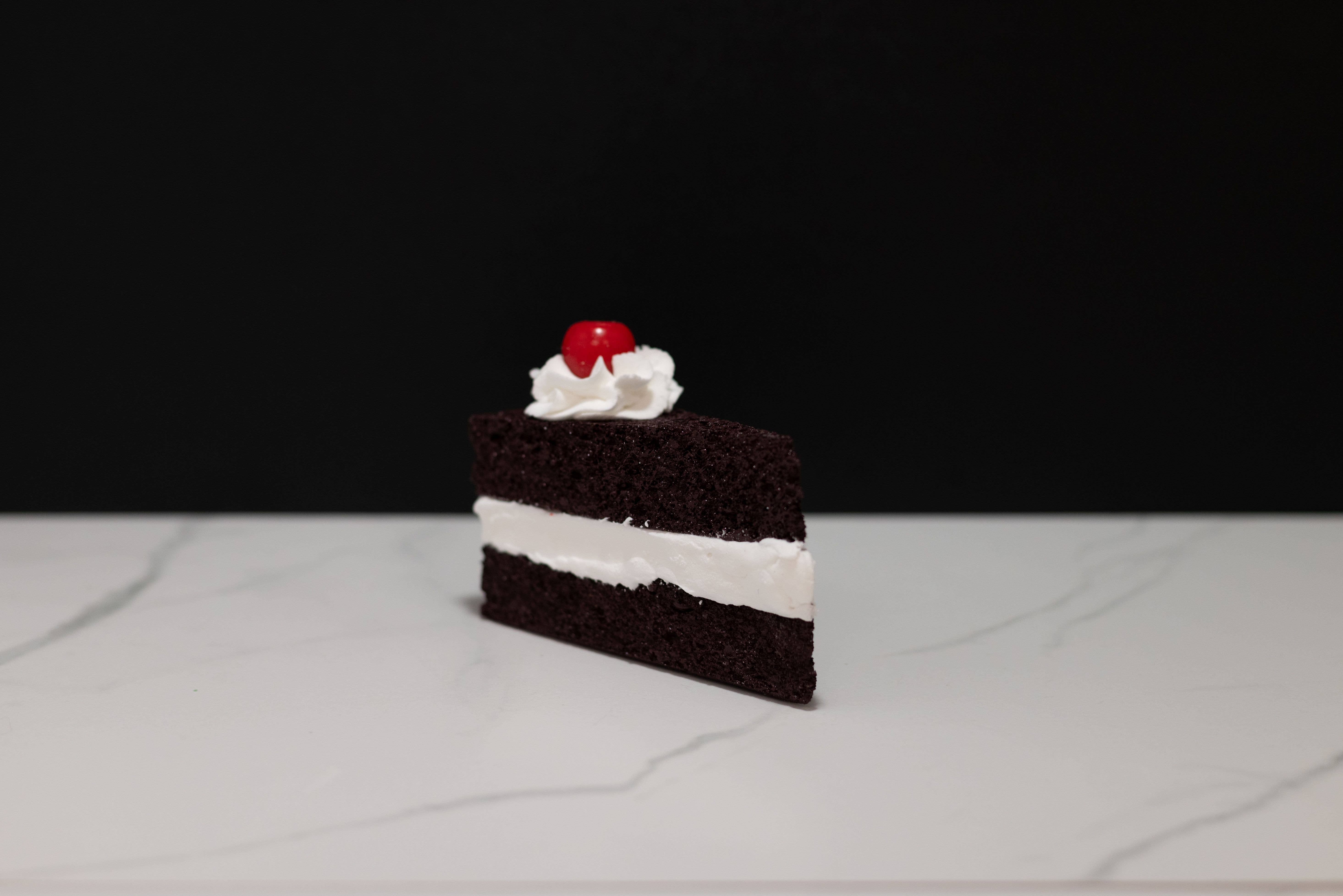 Just Dough It! Fake Foods - Wholesale Decorative Tabletop Object - Fake Layered Chocolate Cake Slice With Cherry