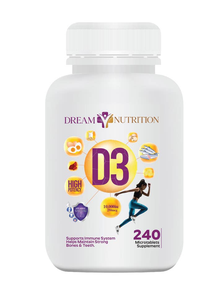 Dream Nutrition Vitamin D3 10000IU 240 tablets for wholesale by Dream Nutrition