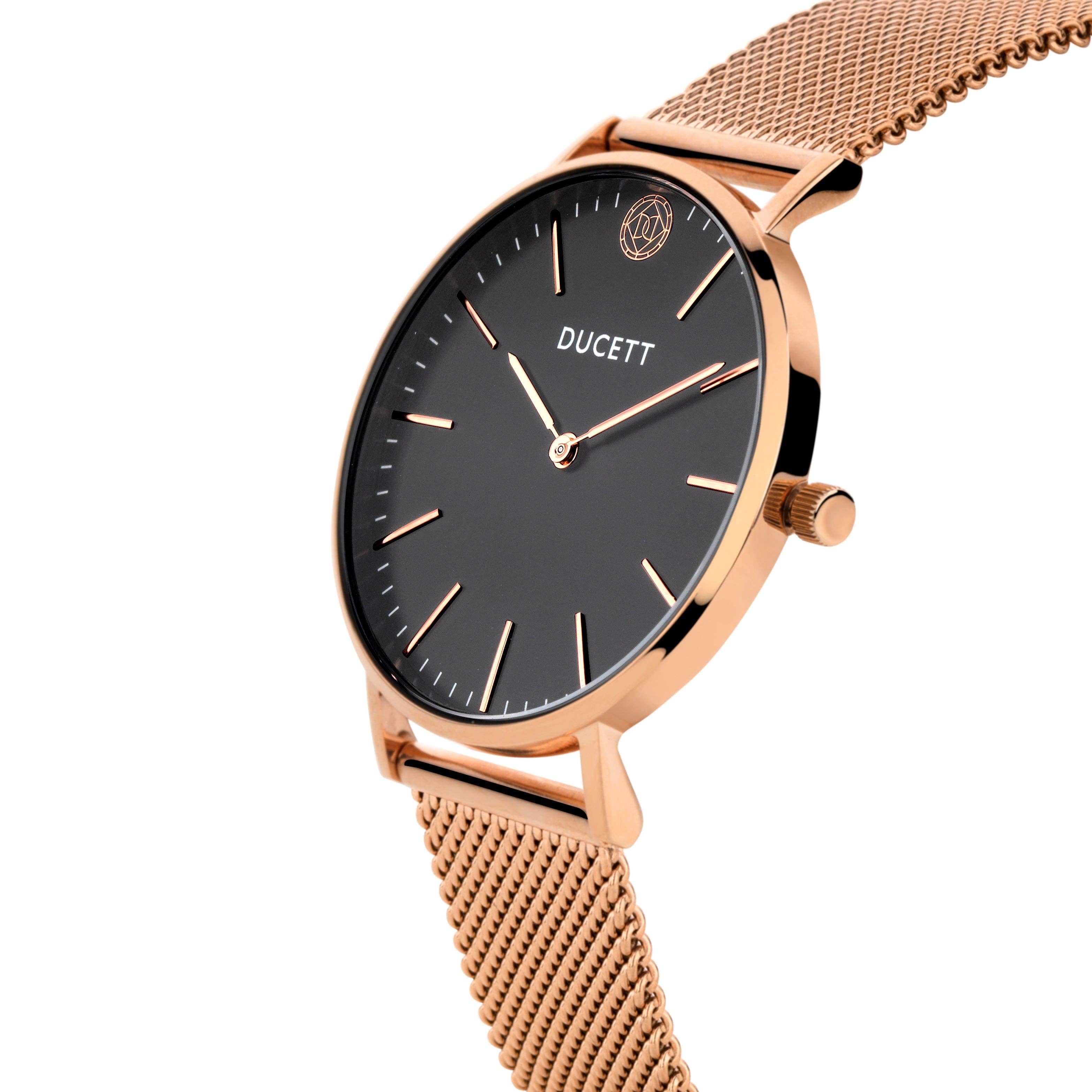 DUCETT – wholesale Wrist watch – Women's – Zwart gaas goud2