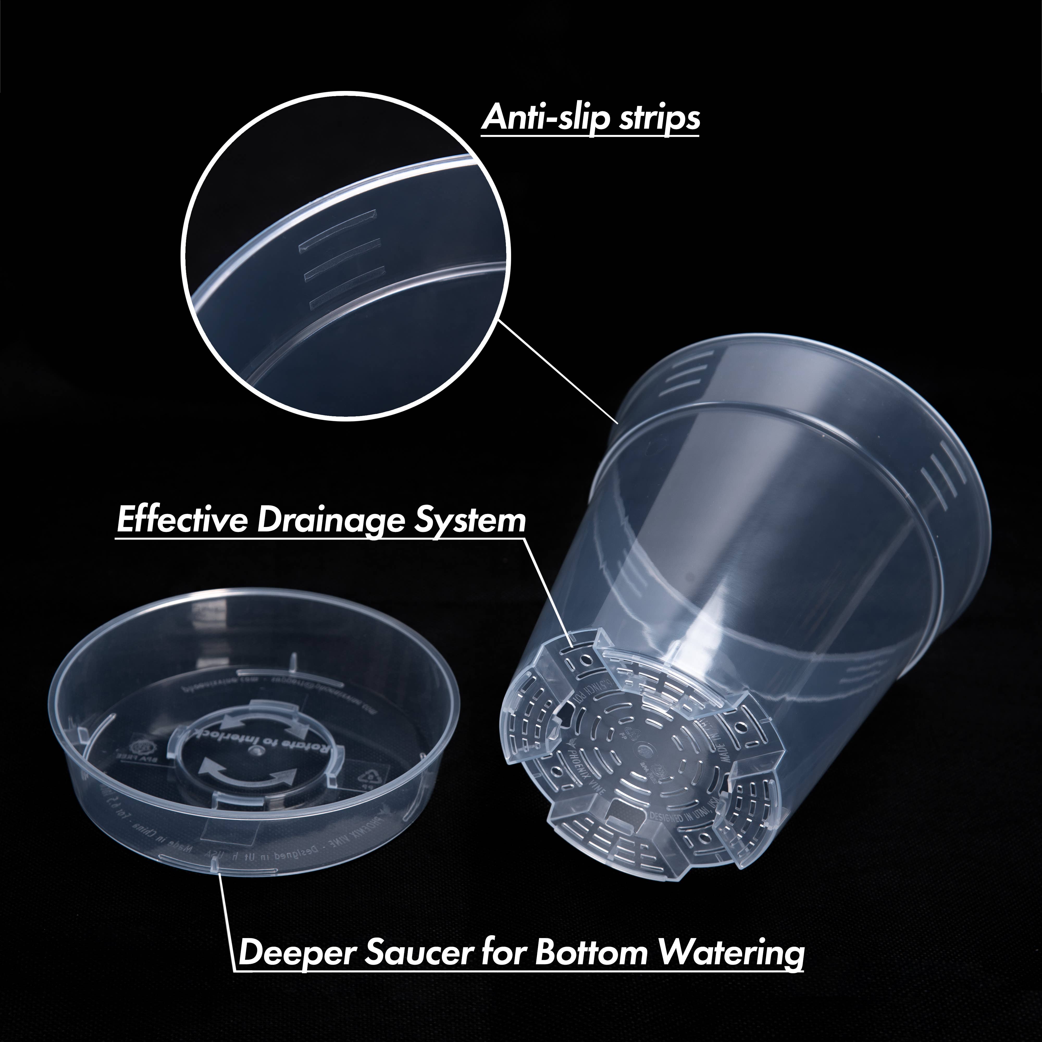 D'VINE DEV – Engroshandel Plantekrukke – KLAR PLANTESKOLEKRUKKE MED EN SAMMENLÅSENDE UNDERBAKKE, 6,5" X 7"4