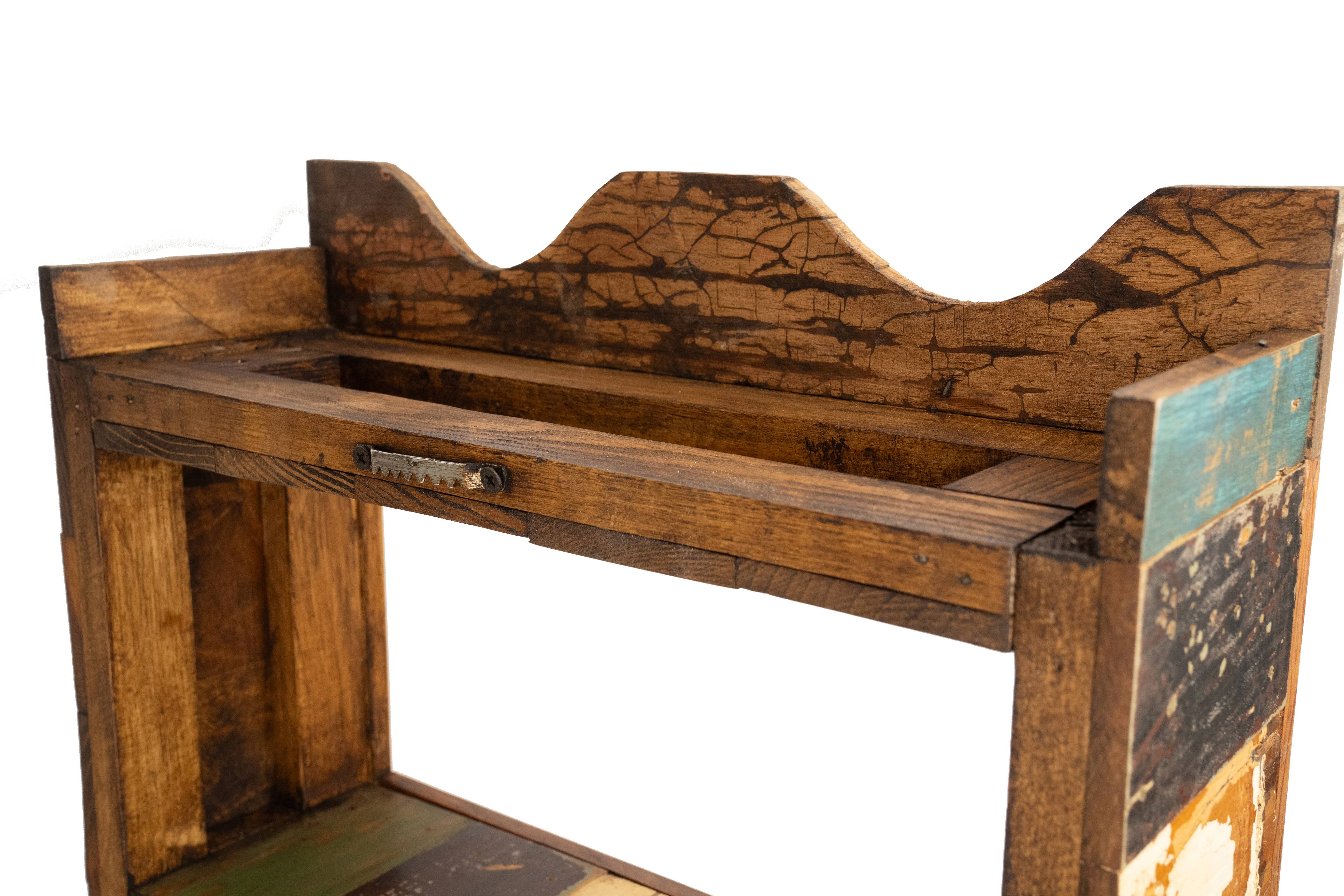 My Amigos Imports – Großhandel Wandregale – Montrose Wandregal aus recyceltem Holz, 43 cm B x 14 cm T x 76 cm H - NEU8