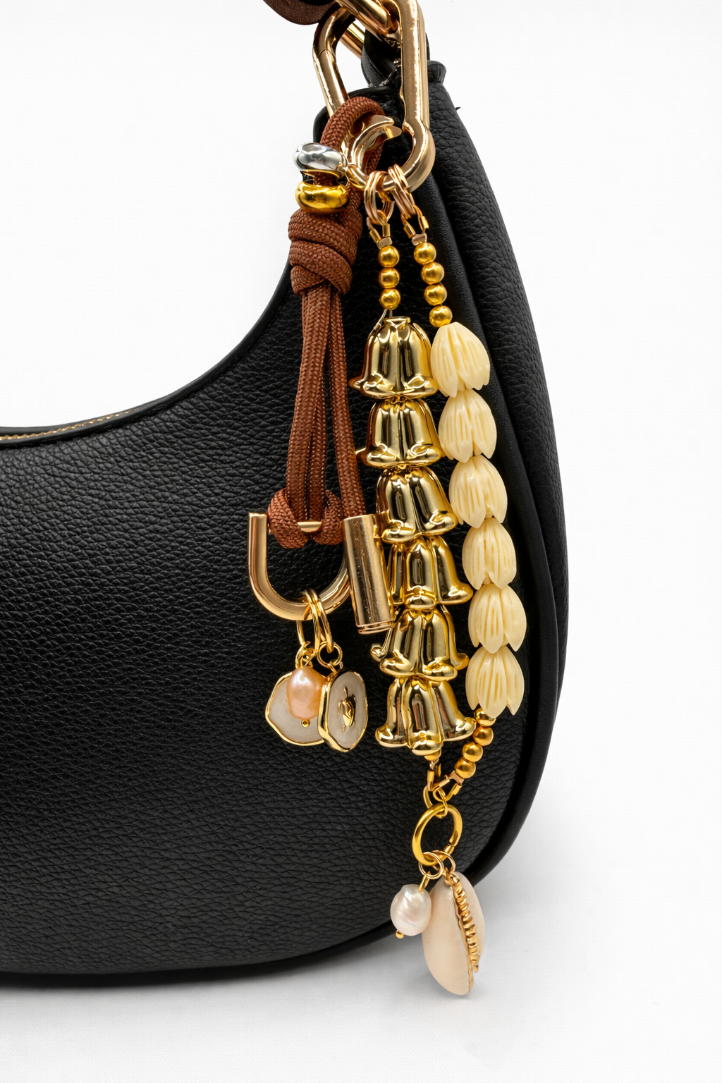 Leo & Lei - Wholesale Individual Charm/Pendant - Gold Crown Flower and Pikake Bag and Accessory Charm 2