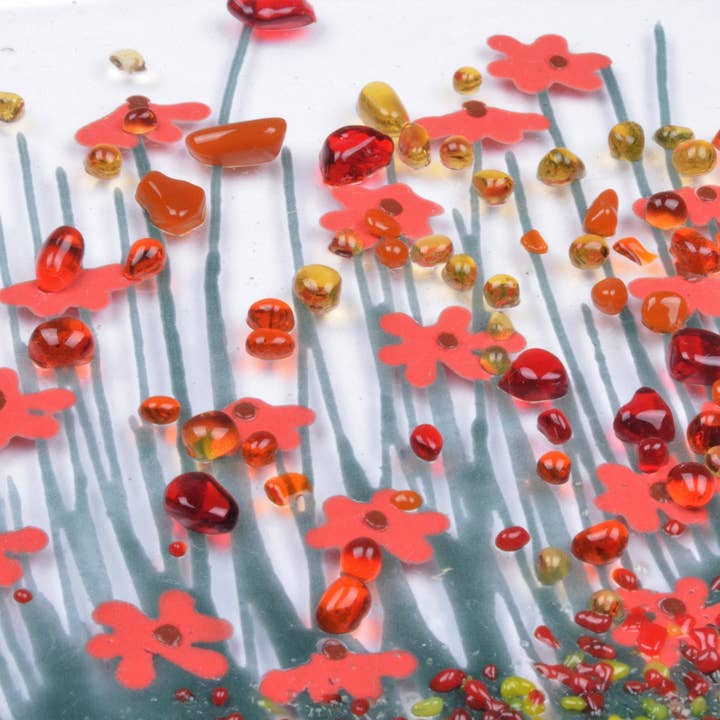 Pam Peters Designs – wholesale Candle holder – Handmade Fused Glass - Gerbera Small Tealight