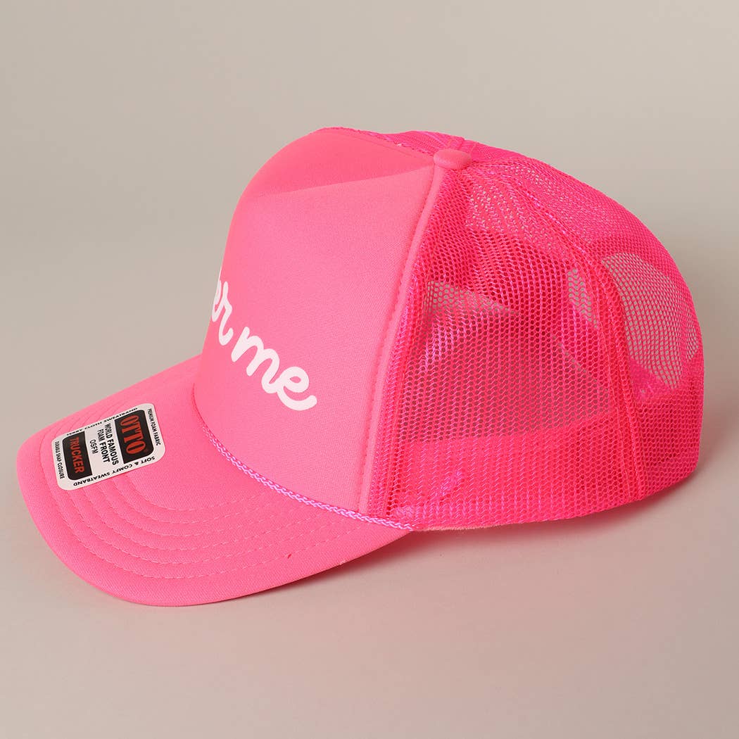 Fashion City – Engroshandel Trucker hat - Unisex – Øl Mig Tekst Printet Mesh Ryg Skum Trucker Kasket14