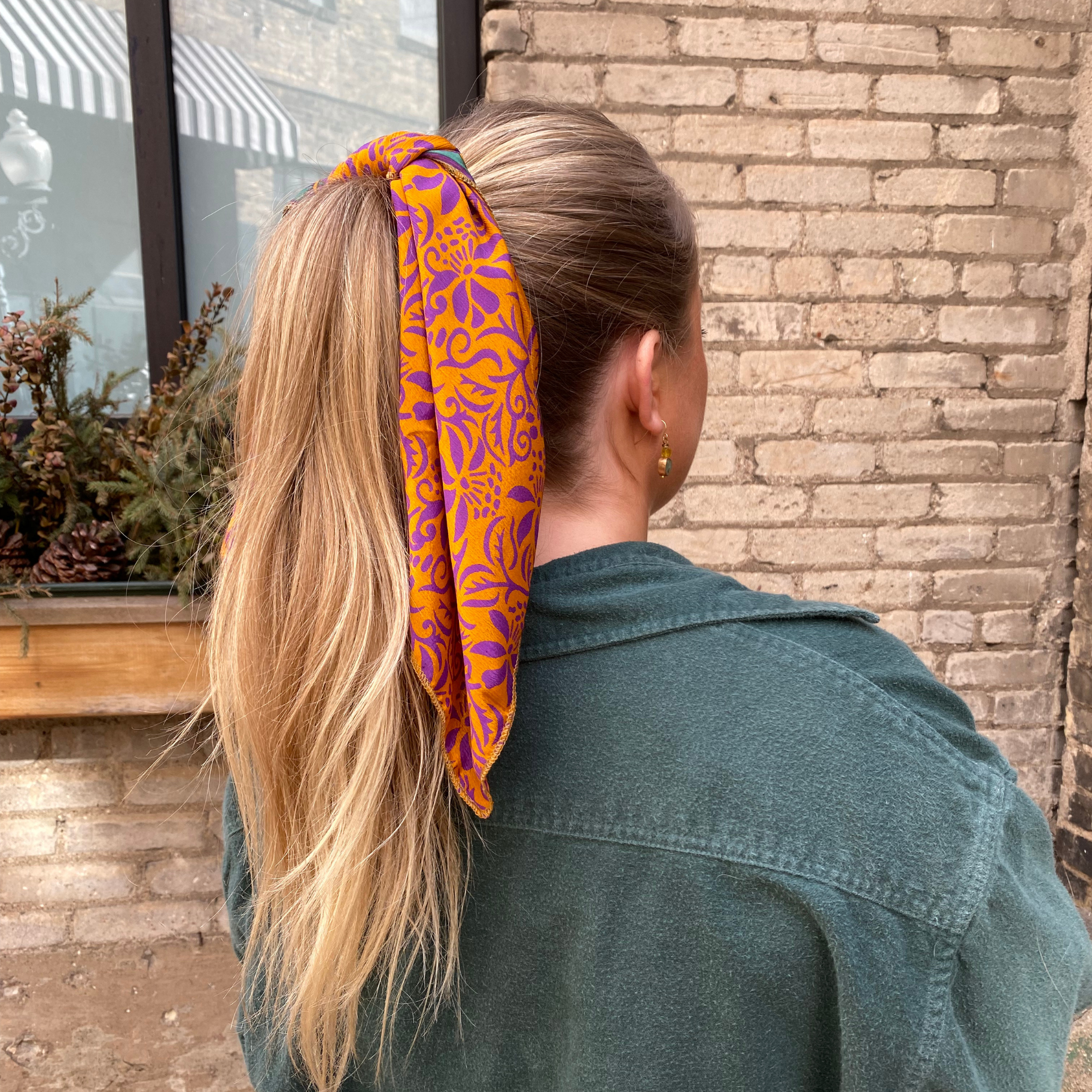 Seeds – Bandana - Mulher por atacado – Bandana de seda reciclada | Lenço para pescoço quadrado sortido3