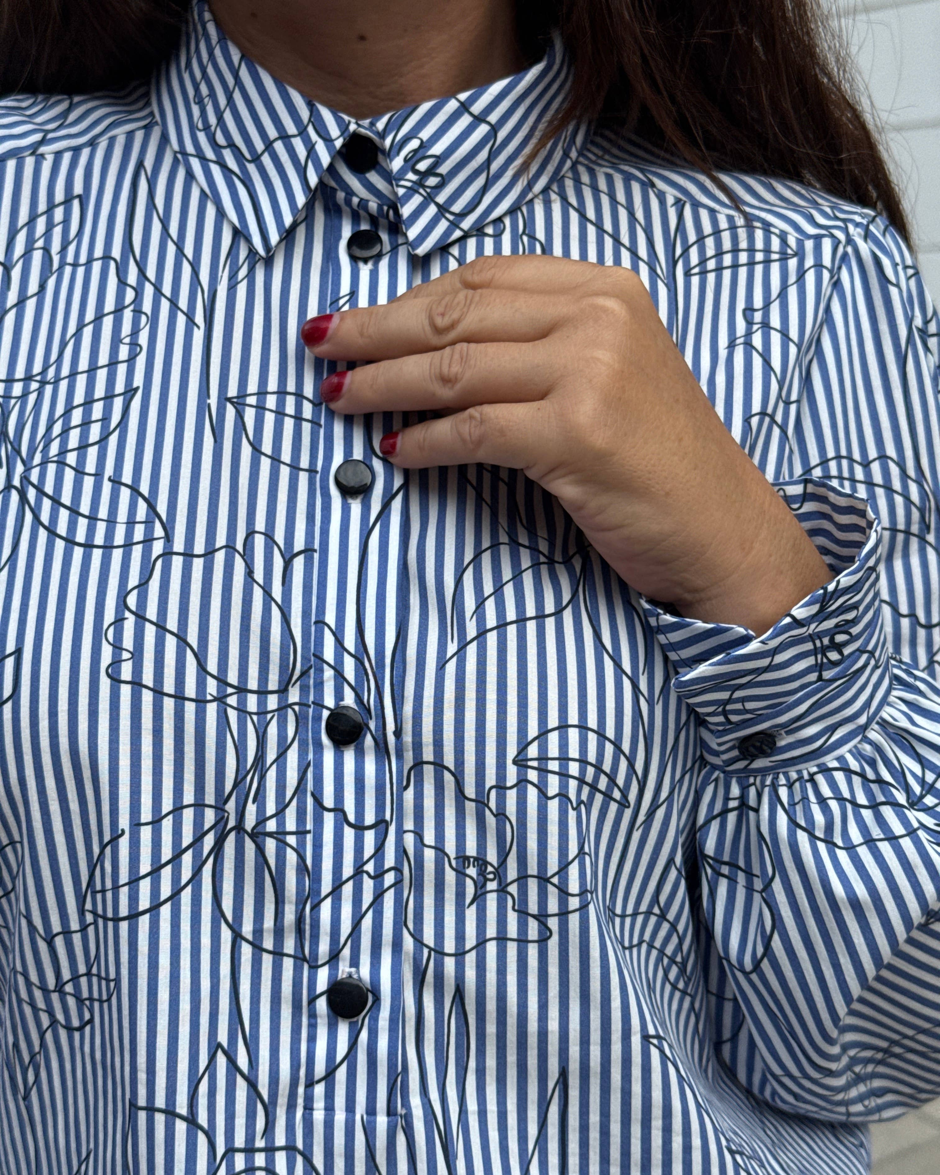 MY DRESS MADE - Wholesale Dress - Women's - Alyzée striped and floral cotton fabric - Printed in France8