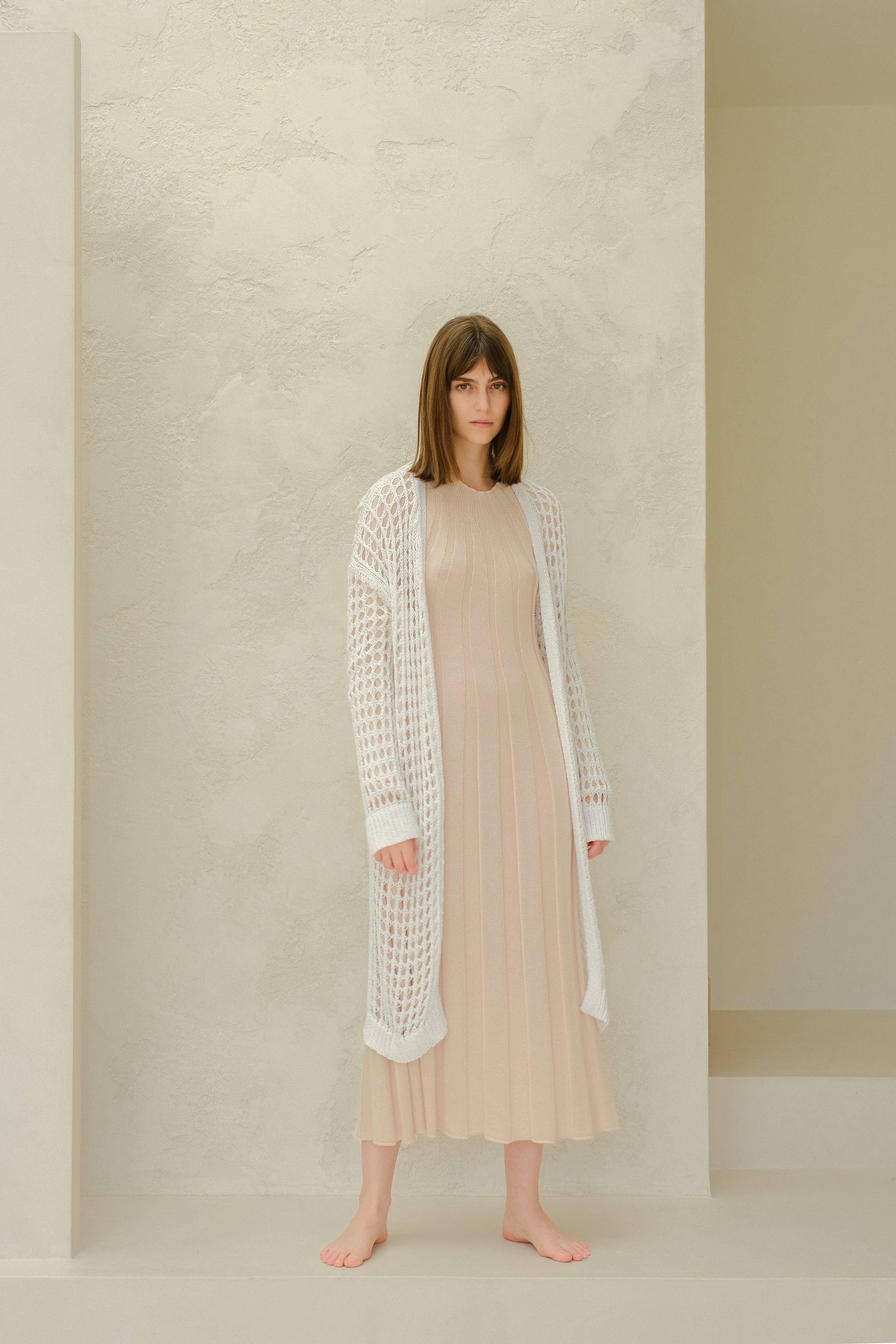 Lèmme – Engroshandel Cardigan - Dame – Fin bomulds hæklet maxi-cardigan2