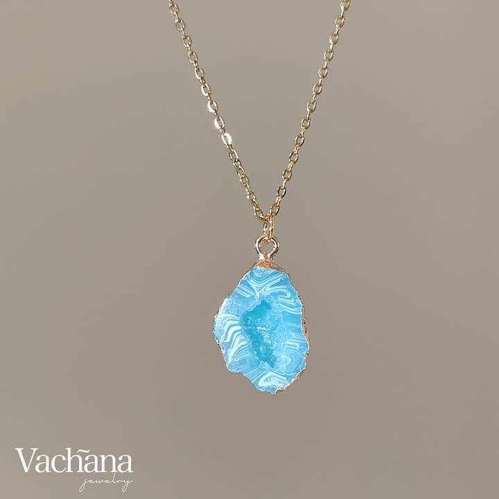 Collar de resina Druzy Geode para venta al por mayor de Vachana