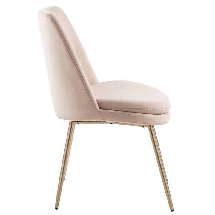 HOMYCASA DESIGN INC - Wholesale Chair - Modern Velvet Dining Chair- Gold Legs-Beige7