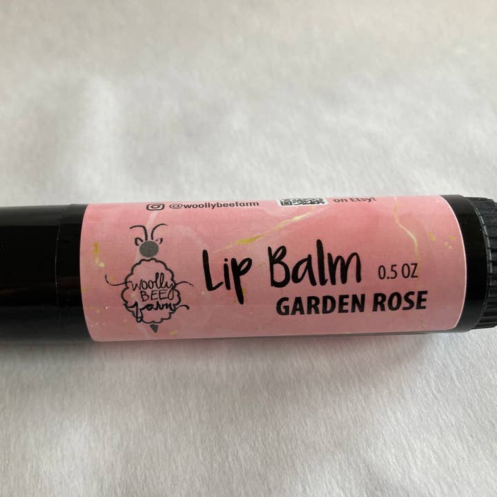 Garden Rose - Natural Lip Balm - 0.5 oz for wholesale by Woolly Bee Farm