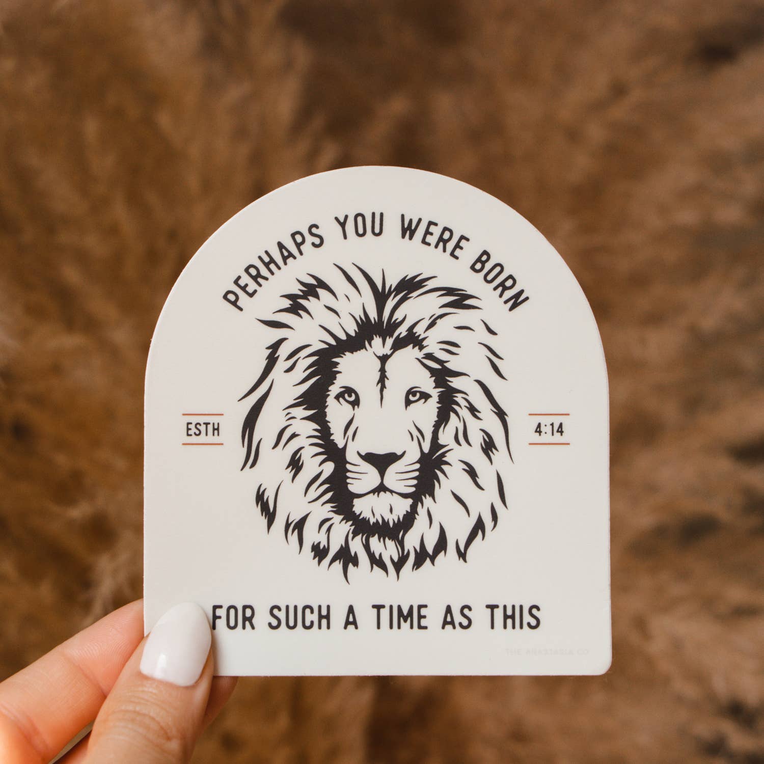 The Anastasia Co - Wholesale Sticker - For Such a Time as This Esther Lion Sticker - Ivory4
