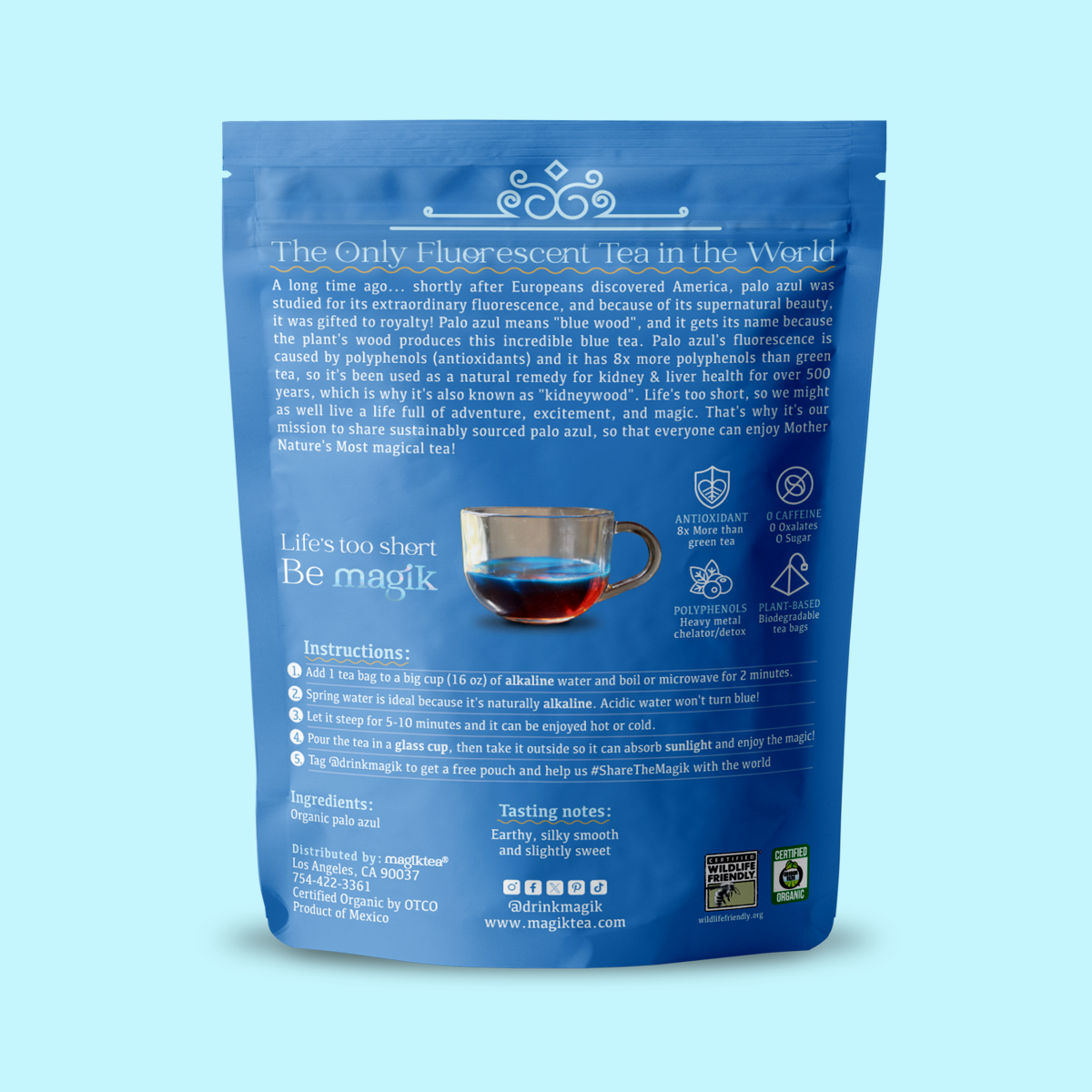 Magiktea - Vente Sachets de thé - Palo Azul - 15 sachets de thé - USDA Organic9