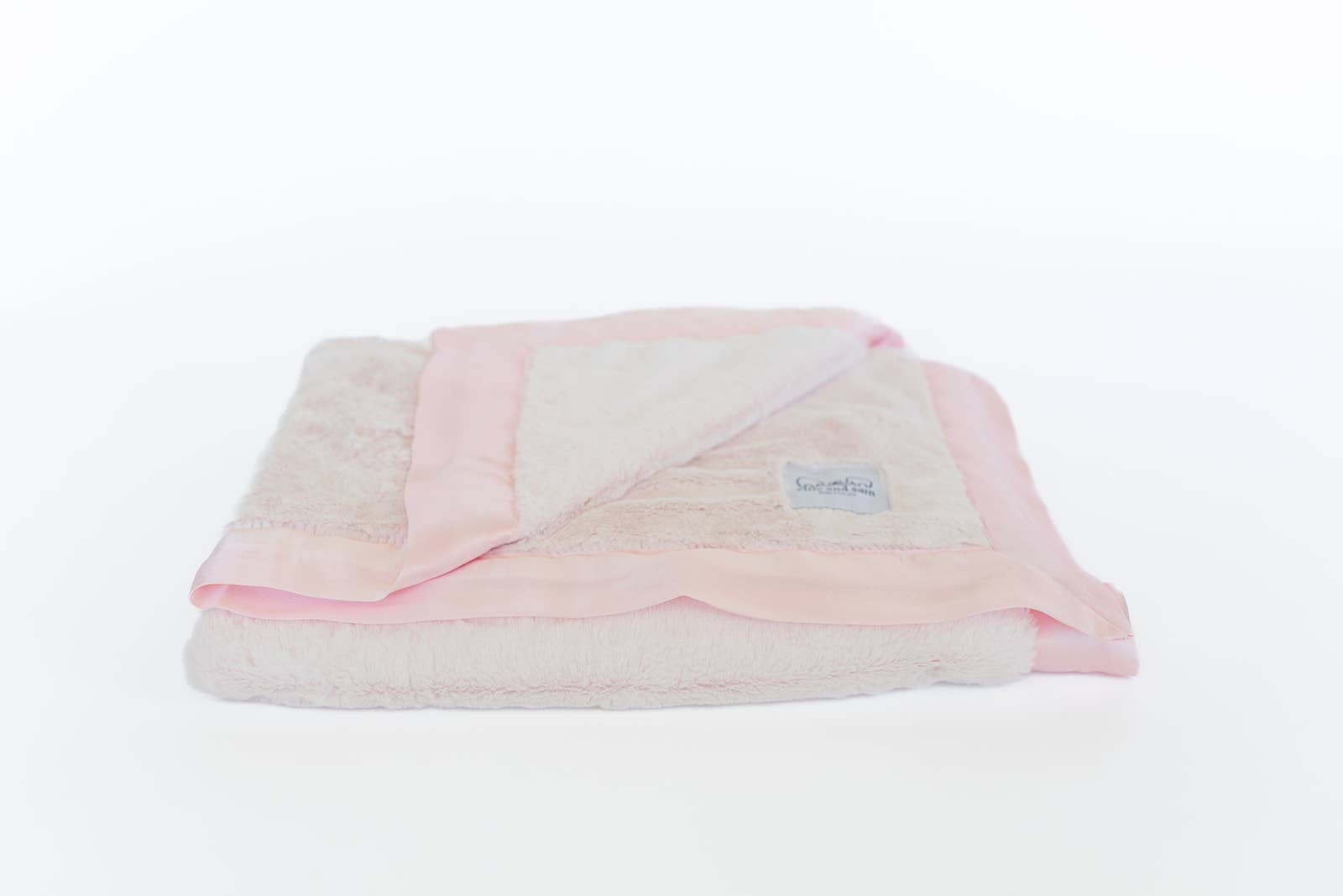 ellie and sam – Engroshandel Hyggetæppe - Baby – Luksus Satin Kant Tæppe - Lyserød1