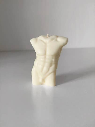 HOMME NU. Bougie | Bougie artisanale | Bougie Torse pour la vente par Thebeautyloftuk