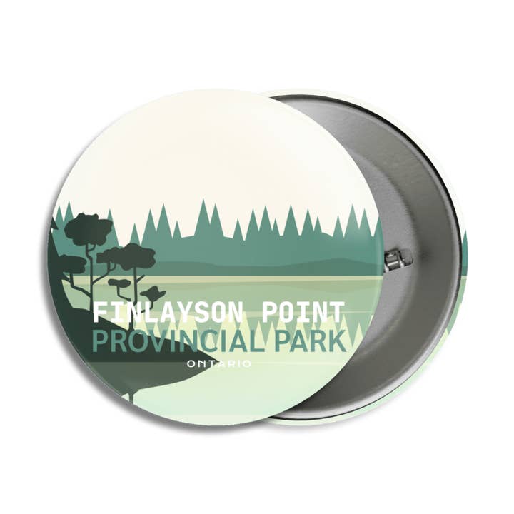 Finlayson Point Provincial Park i Ontario Pinback-knapp för wholesale av Canada Untamed