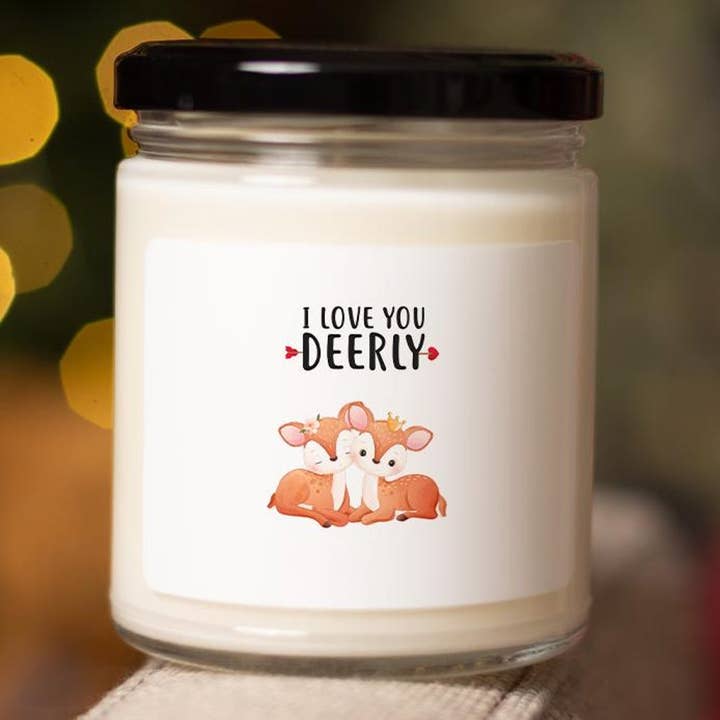 Vela de Dia dos Namorados com Trocadilho Engraçado de Veado - Vela Romântica, Fofa por atacado de VenusArtsShop