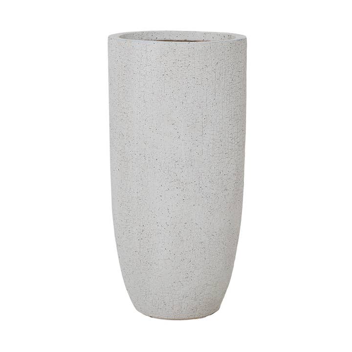 22" Tall Indoor/ Outdoor Beige Fiberstone Planter for wholesale by Vintage Home