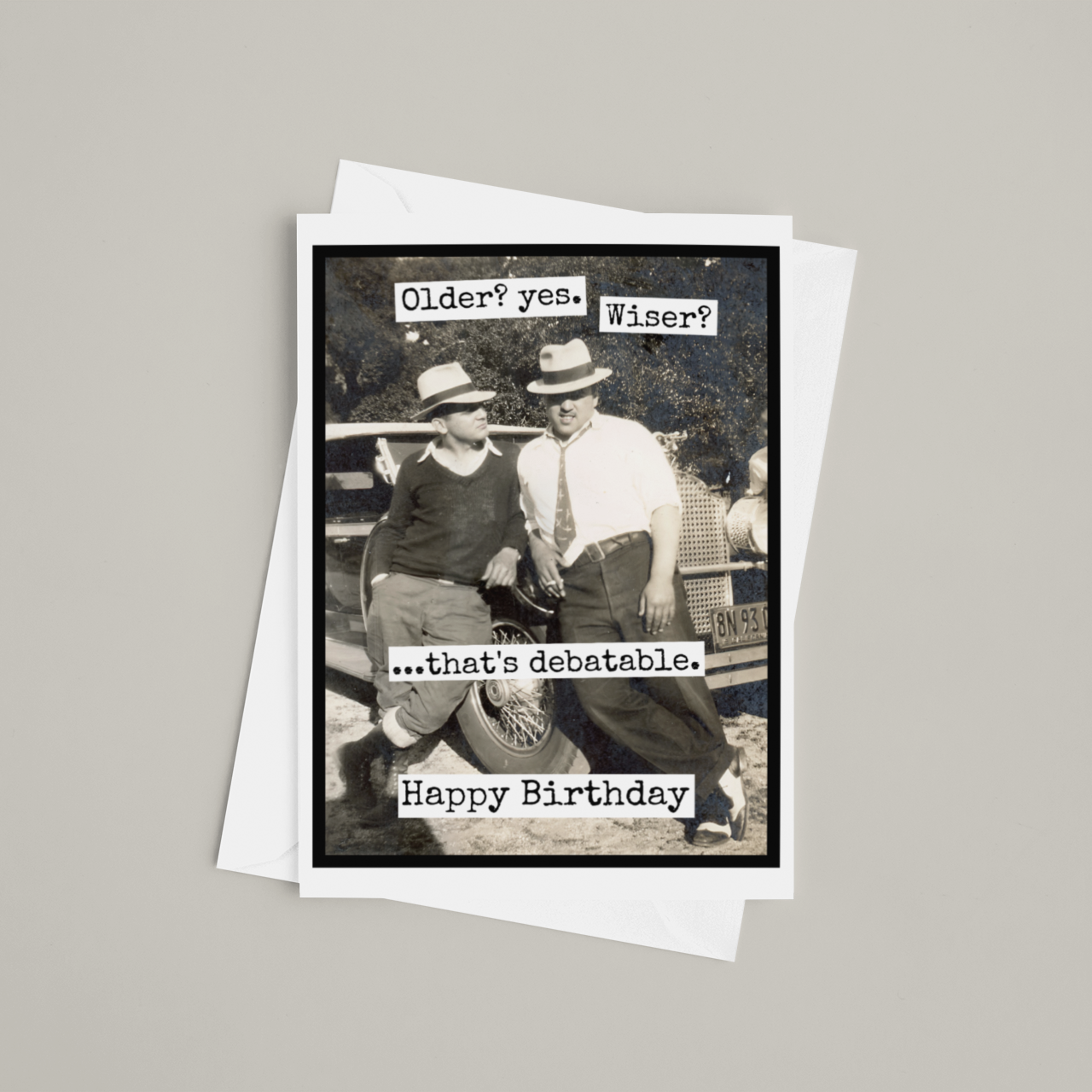 Raven's Rest Studio - Wholesale Birthday Card - Funny Birthday Card For Man. Older? Yes. Wiser? Debatable3