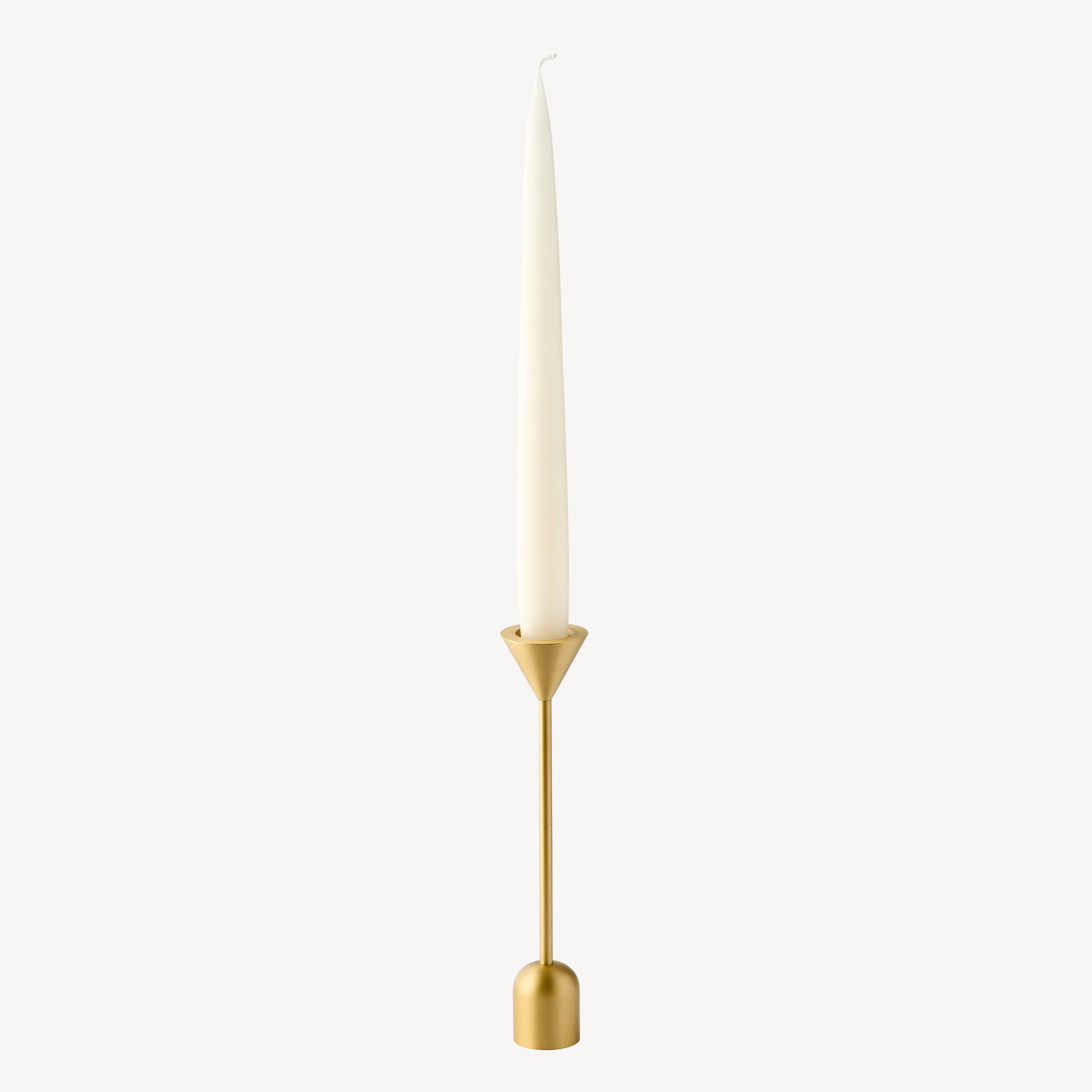 Candle Flair - Wholesale Kaarsenhouder - Omkeerbare Totem Dinerkaarsenhouder - Hoog, Satijn Messing3