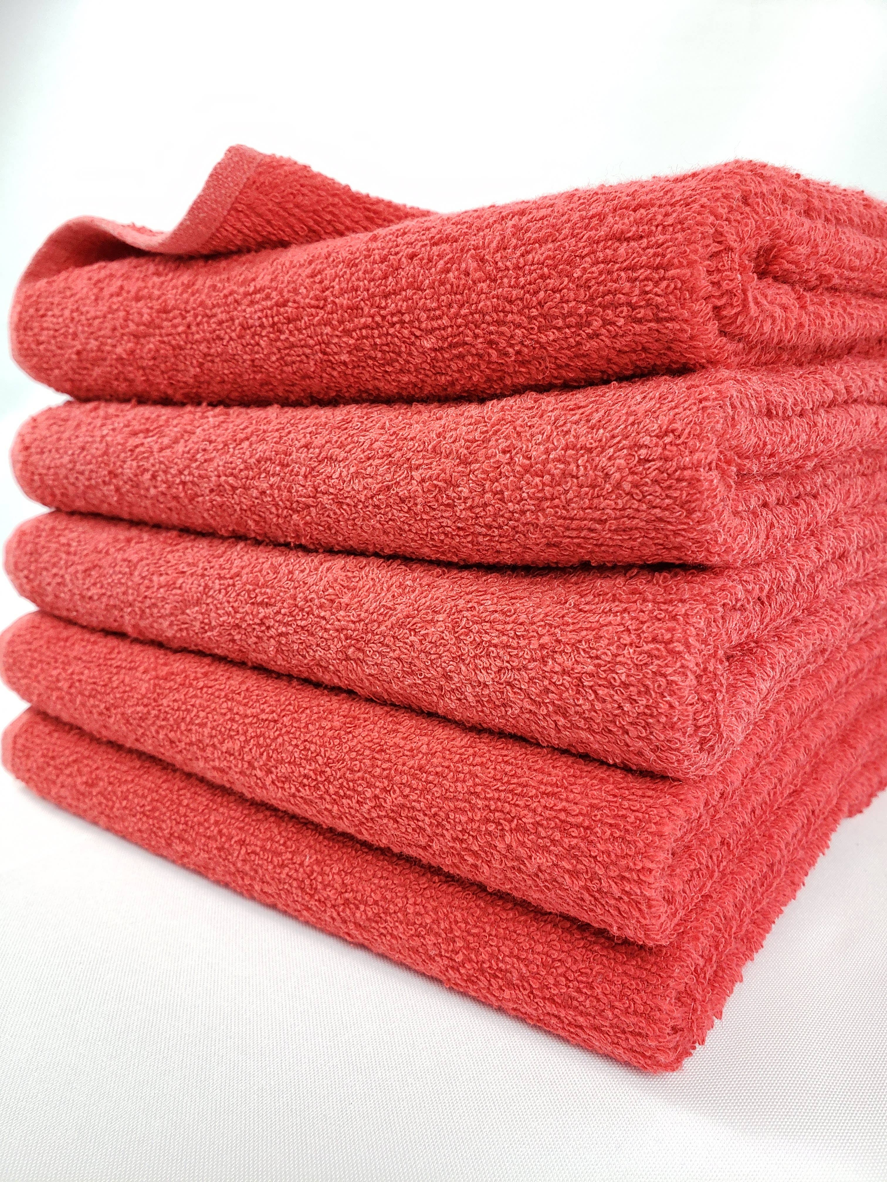 EBRU Home - Wholesale Towel Set - Salon, Spa, Face or Hand Towels 6 Pack 20x36" RED7