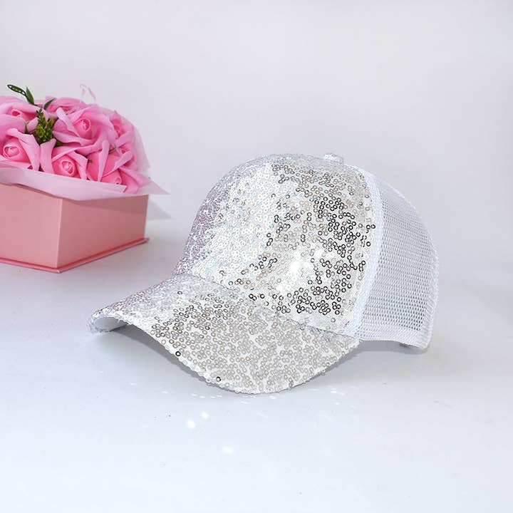 Ole - Wholesale Baseball Cap - Kids - Sequin Children Size Mesh Cap C04351