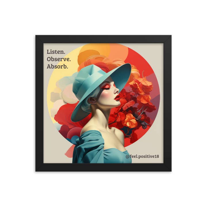 Osserva la sua arte con cornice per la vendita all'ingrosso da parte di Feel.positive18