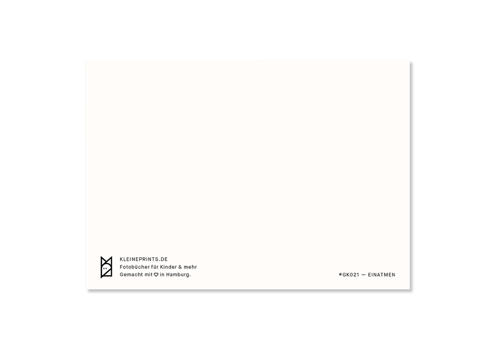 Kleine Prints - Wholesale Everyday Greeting Card - Greeting card inhale exhale1