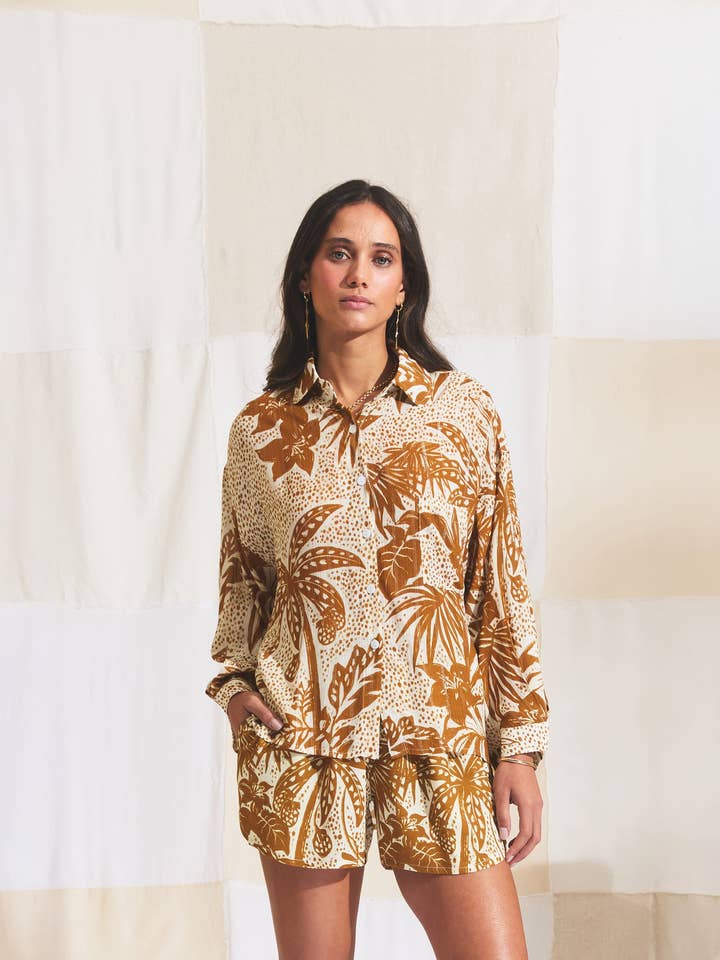 Harper Resort | Ochre & Gold Stripe for wholesale by Sitting Pretty