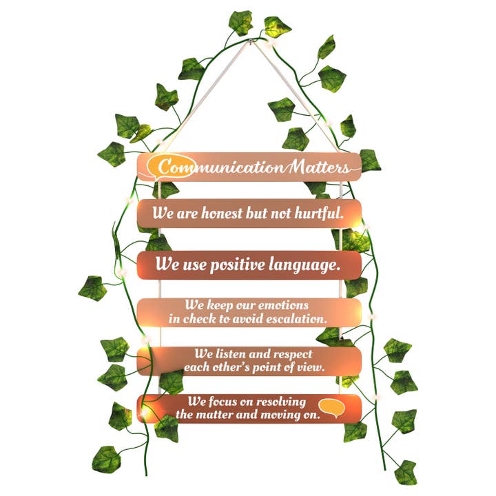 Positive Affirmations Wall Decor “Communication Matters” for wholesale by Life & Apples