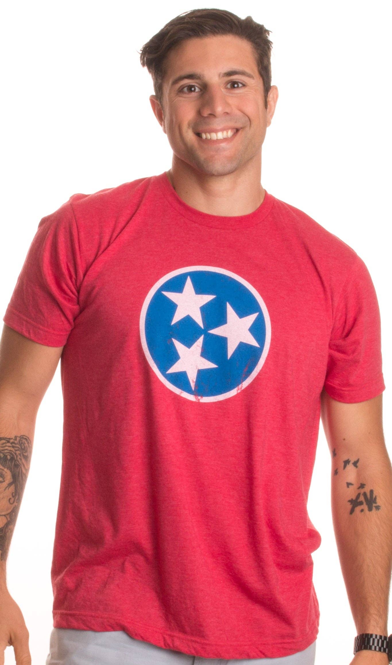 Tennessee Flag | Vintage Distressed Effect Tennesseean Volunteer State T-shirt for wholesale on Faire