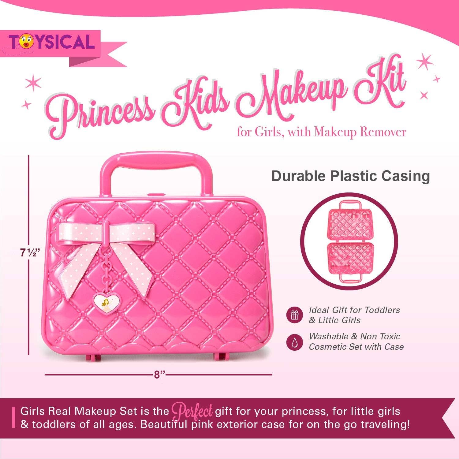 Toysical - Wholesale Make-up - Kinderen - Make-upset voor kinderen met verwijderaar - 30 stuks wasbare cosmeticaset3