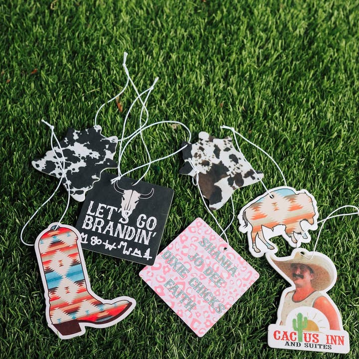 The Front Porch Label - Wholesale Car Freshener - Women's - Brown Cowhide Air Freshener
