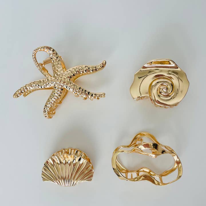 MILK X SODA GLITTER STARFISH HAIR CLIP GOLD MILK X SODA GLITTER STARFISH HAIR CLIP GOLD