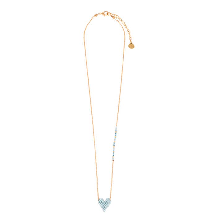 Collier Bleu Heartsy pour la vente par Mishky