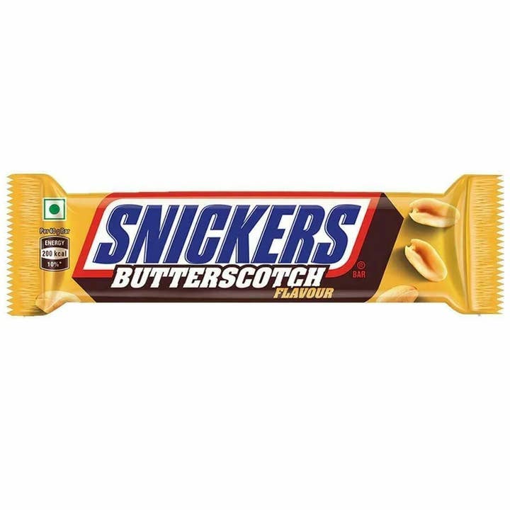 Global Bite Co - Wholesale Chocolate Bar - Snickers Butterscotch Single Bar Box of 15 x40g
