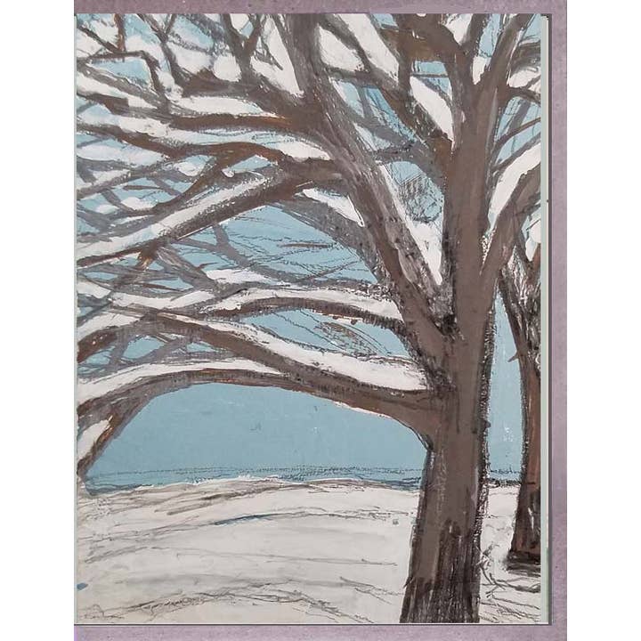 Winter Tree. Brenda OIson for wholesale by Blueberry Road Cards