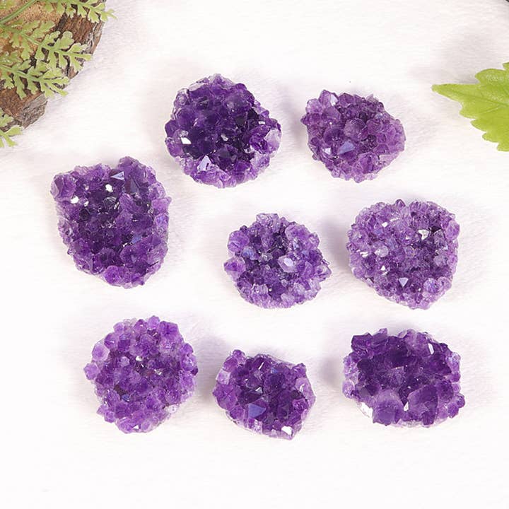 Natures Artifacts Inc - Wholesale Spiritual Stone/Crystal - Flat Back Amethyst Cluster Crystal (Grade A) Small0