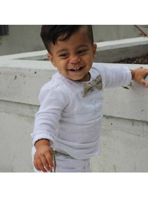 Matrinna - Vendita all'ingrosso Completino - Neonati - Completo Battesimo in Lino per Bambino, Abito da Cerimonia per Neonato, Completo Elegante per Battesimo3