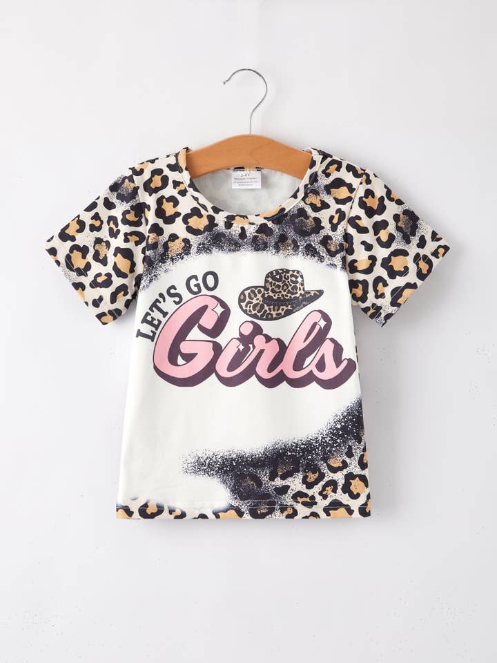 Rylee Faith Designs - Wholesale Top & Short Set - Kids - Four piece Baby Girl Leopard Letter Bleached Short Sleeve 17
