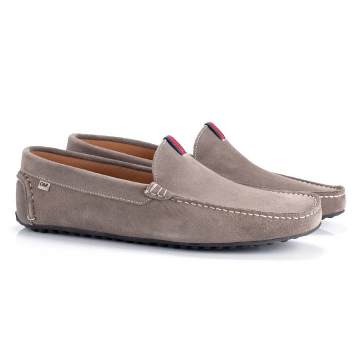 Mocassins en daim gris SEBALOR-GRIS pour la vente par Ortiz & Reed