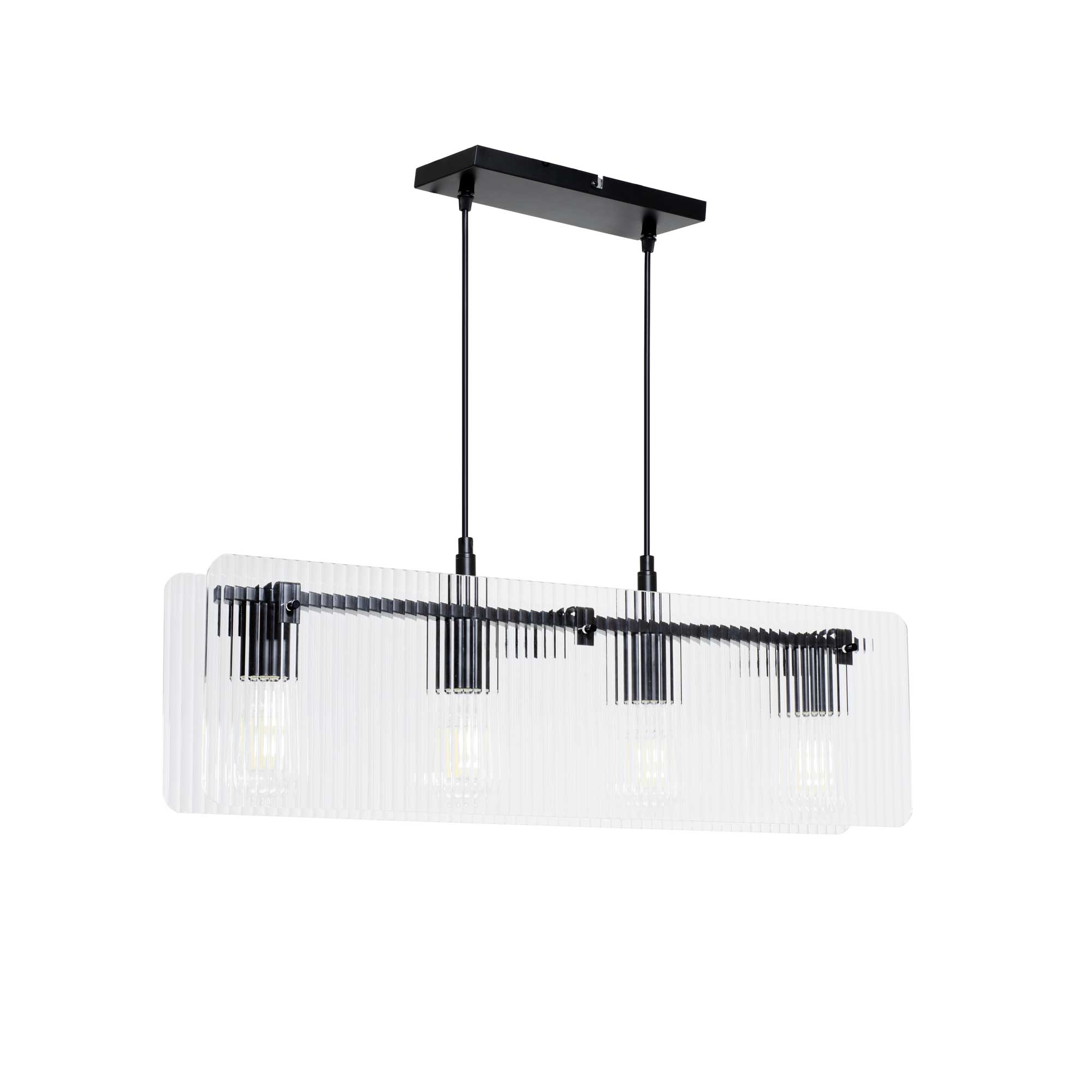 C-Création - Wholesale Chandelier/Hanging Light - Clear ribbed glass pendant light 4 lights Bosca2