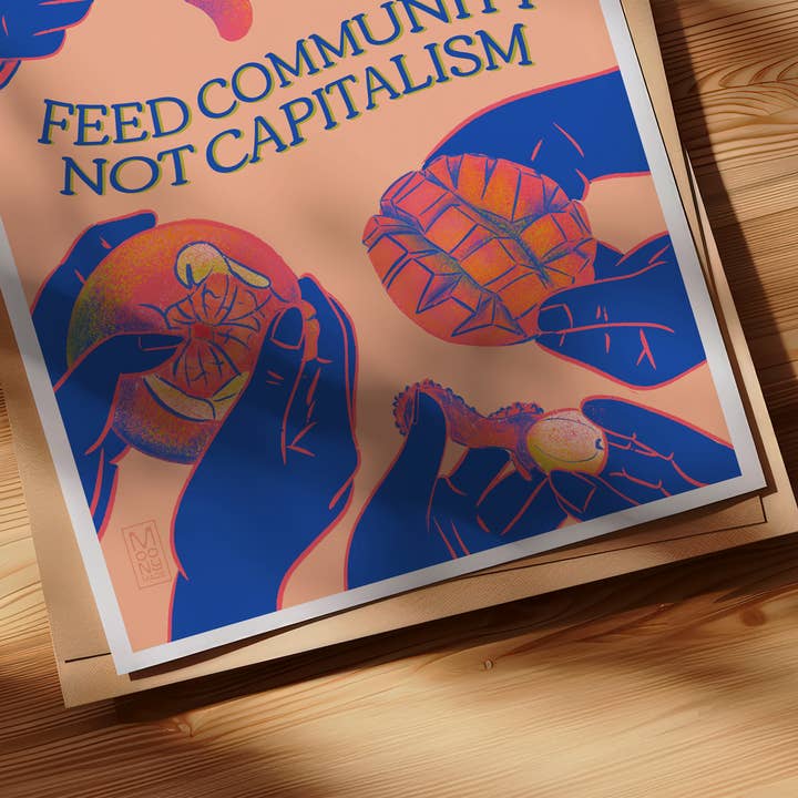 Nourrir la communauté, pas le capitalisme Imprimer pour la vente par Moonymade