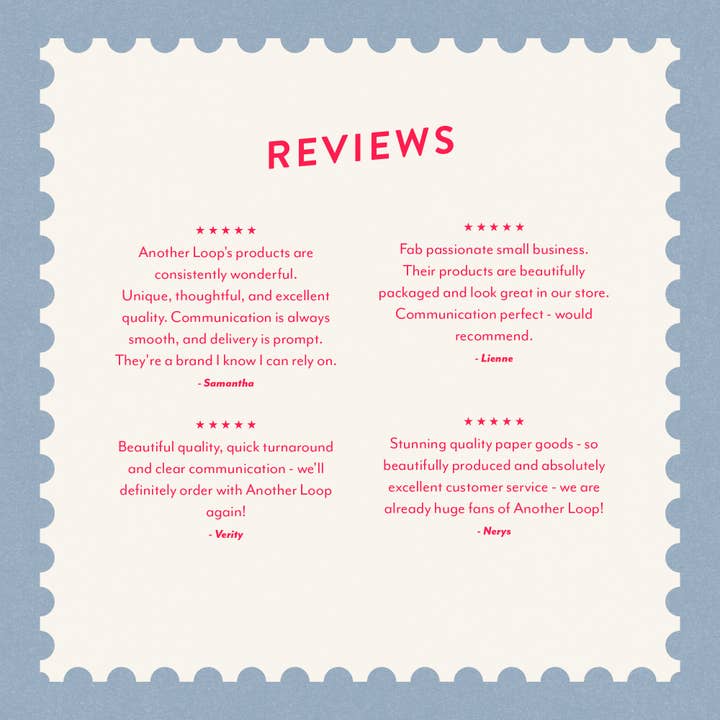 Another Loop - Wholesale Stationery/Notecard Set - Blank Gift Voucher Pack | Pink Hot Foil Golden Tickets5