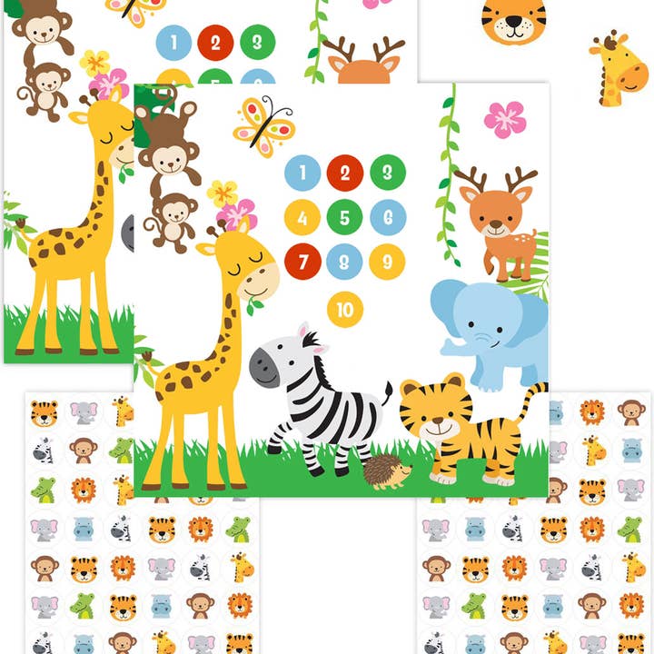 Sticker Varia - Wholesale Sticker - Kids & Baby - Reward Chart Jungle Joy with Stickers - Reward Chart Kids1