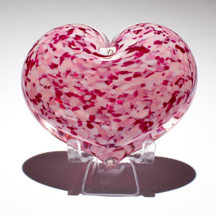 Heart Paperweight - Wild Rose for wholesale by epiphany studios