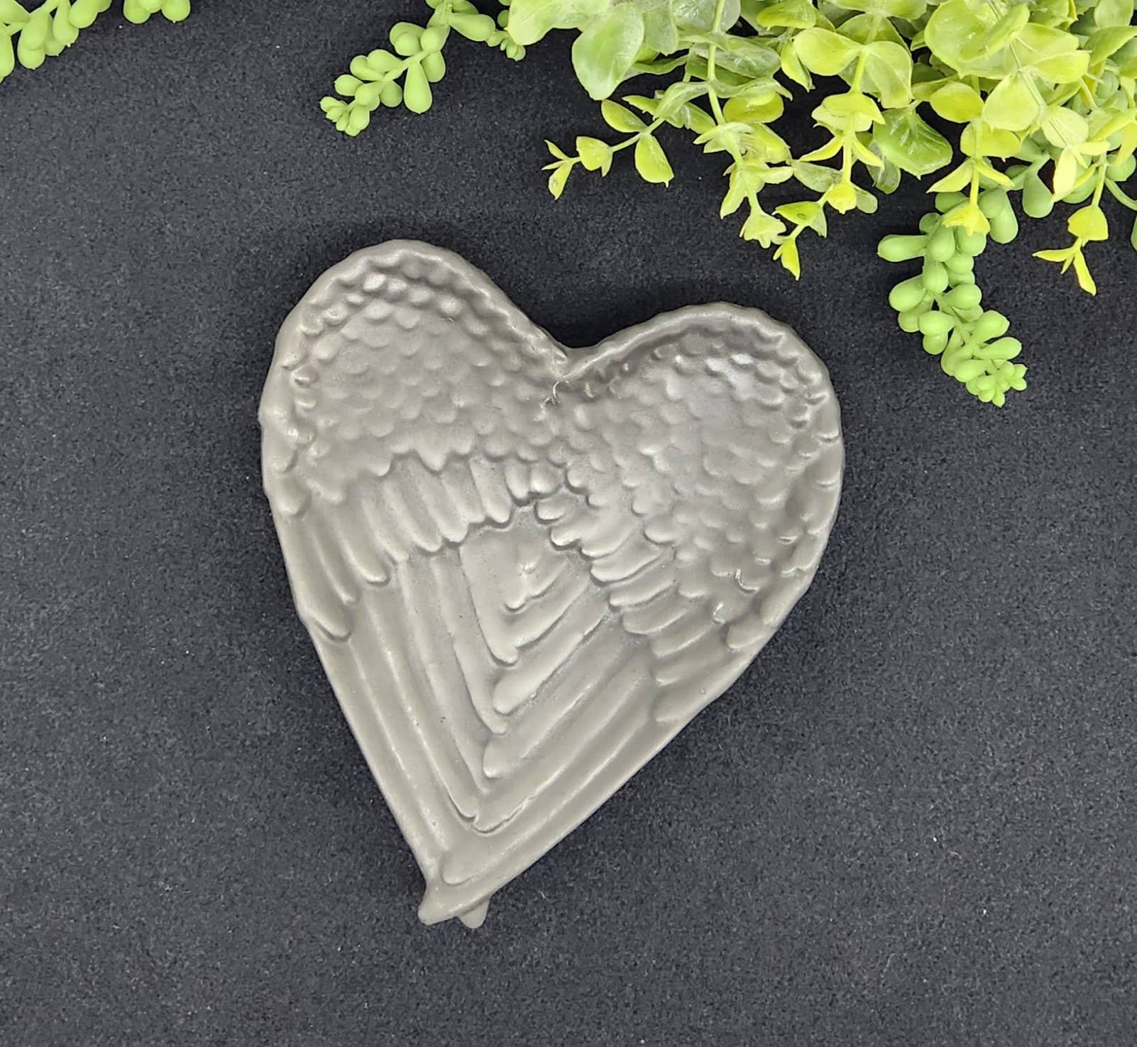 Meraki Gemstones - Wholesale Decorative Plate/Dish/Bowl - Shungite  Angel Wing Plate/Bowl (Approximately 7"x6"x1.25")1